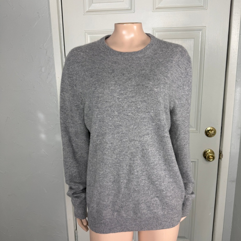 Quince Women's Sweater M Pullover Crew neck 100% Cashmere Solid Black T18
